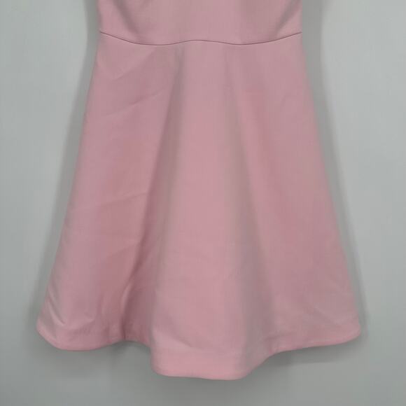 LIKELY Fit and Flare Dress Halter Neck Sleeveless Mini Skater Light Pink - Picture 6 of 10